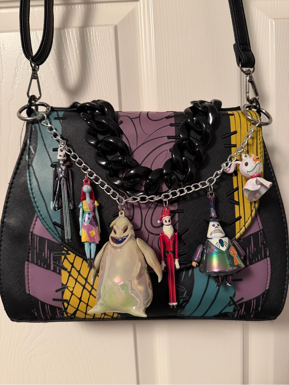 Disney The Nightmare Before Christmas Sally patchwork crossbody with bag charm